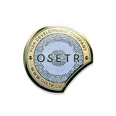 Монета Osetr для открытия банок с икрой (золотая)