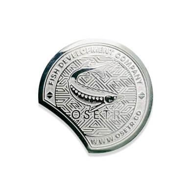 Монета Osetr для открытия банок с икрой (серебро)